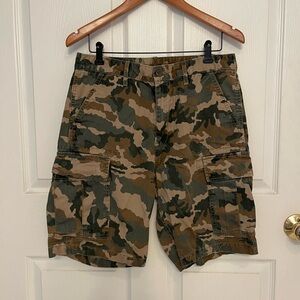 Mens Camo Cargo Shorts